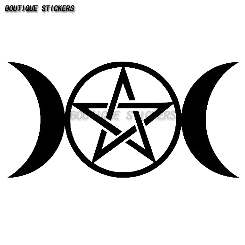 

WICCA WICCAN TRIPLE MOON Vinyl Decal Car Wall Sticker