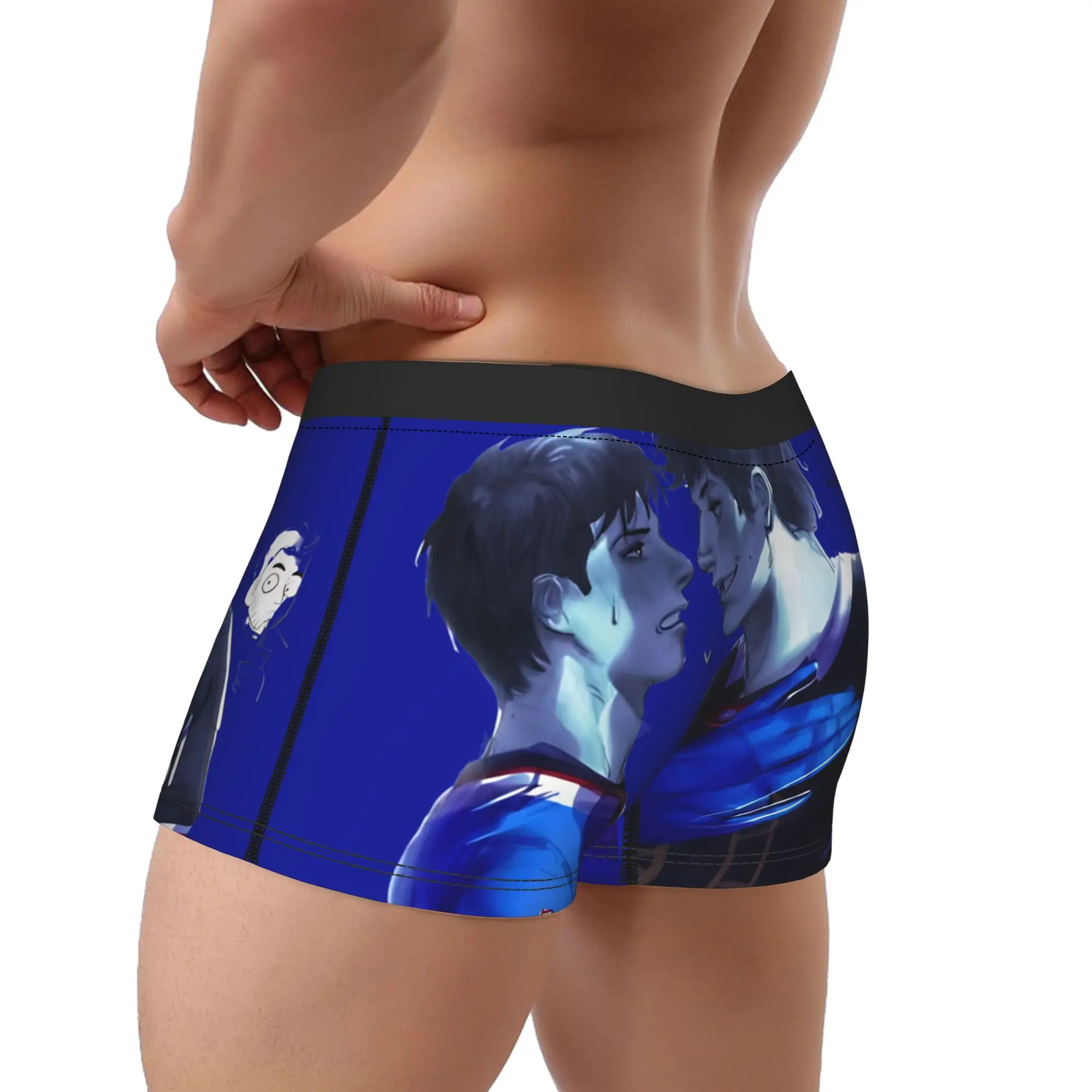 Man Heated Rivalry  Underwear Movie Hot Boxer Briefs Shorts Panties Homme Breathable Underpants Plus Size