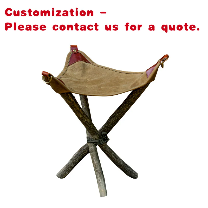 

custom.Portable Triangular Oilcloth Folding Chair Bushcraft Fishing Survival Picnics-Essential Camping & Hiking