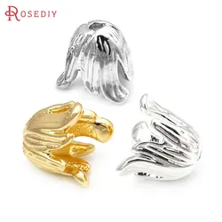 10PCS 18K Gold Color Brass Flower Caps Tassel Caps High Quality Diy Jewelry Making Supplies Earrings Accessories for Women