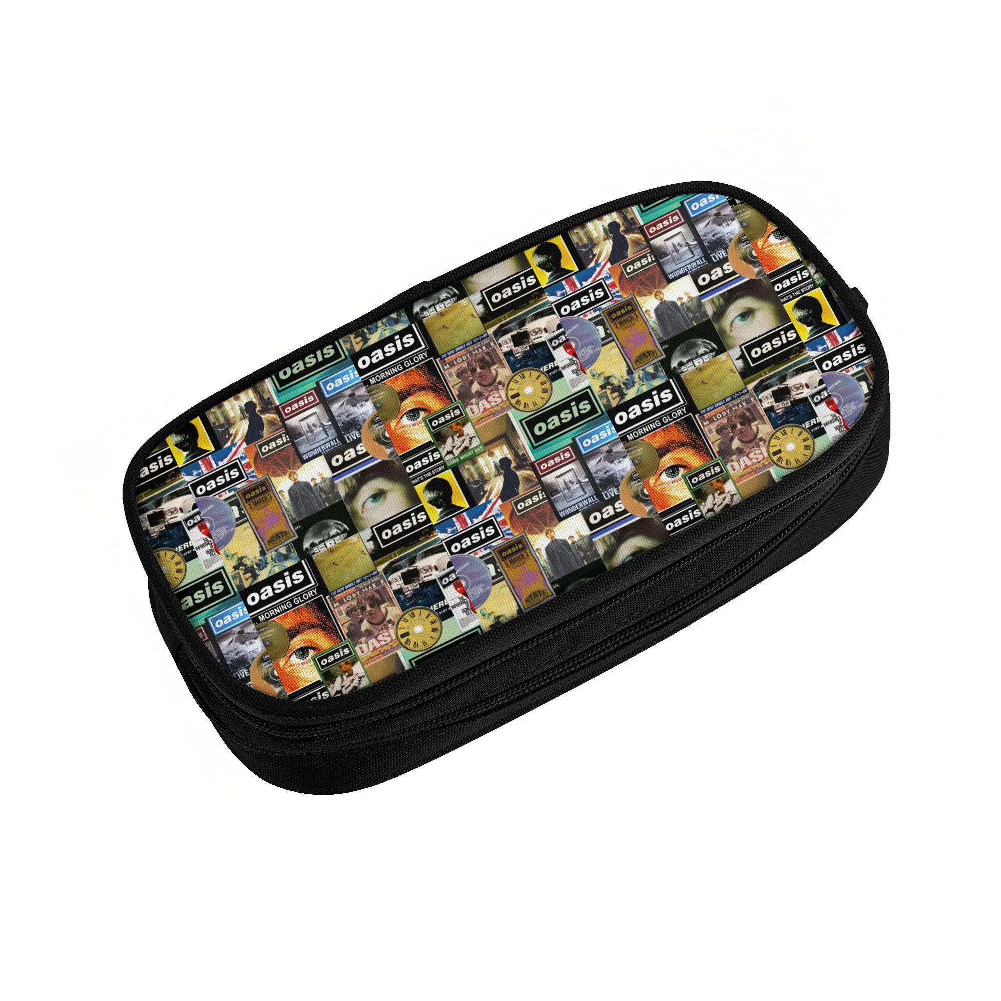 British Music Definitely Maybe O-Oasis  Kawaii Pencil Case Boy Girl Large Capacity  Pencil Box Students Stationery
