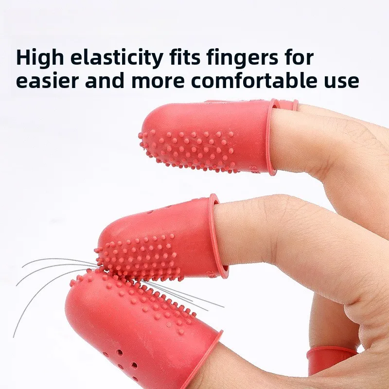 

Нескользящие, термостойкие силиконовые защитные накладки для пальцев с частицами.