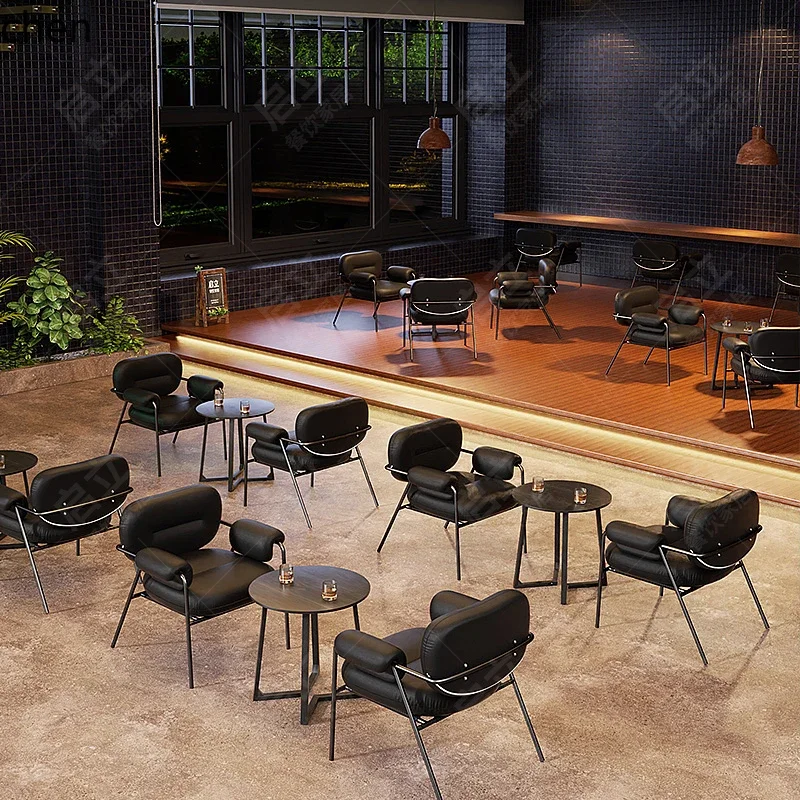 H5.25 restaurant hotel sofa coffee table combination cafe leisure area reception negotiation table and chair combination