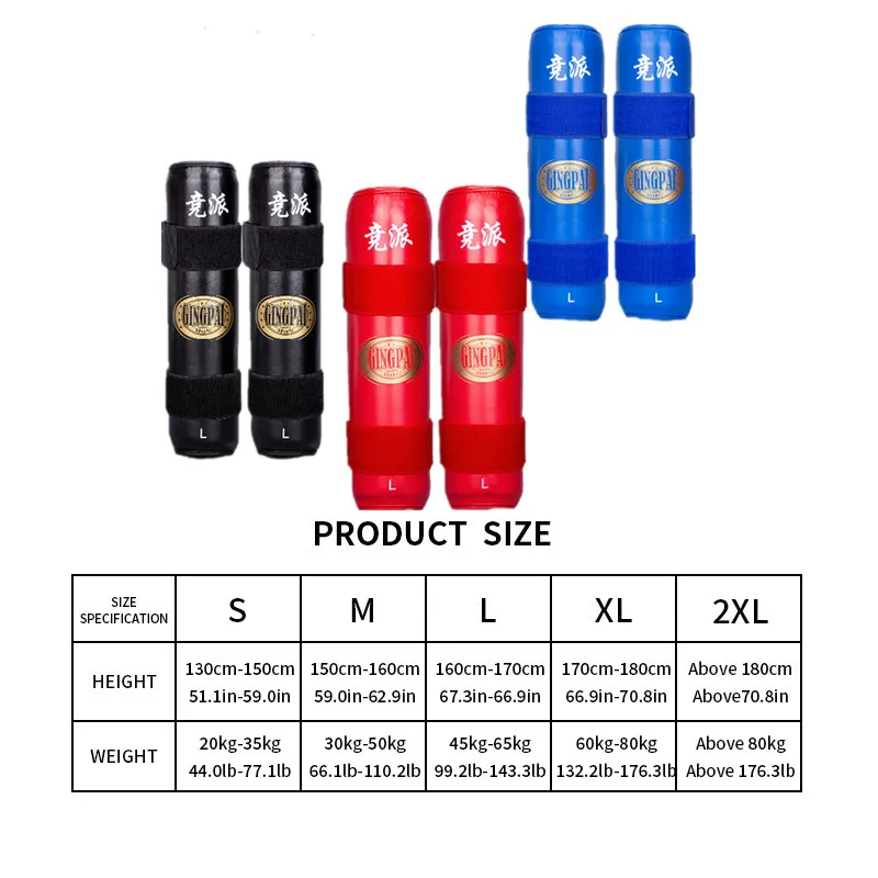 Thicker PU Leather Boxing Shin Guards Protection Leggings Equipment Martial Arts Muay Thai Leg Taekwondo Feet Ankle Protectors