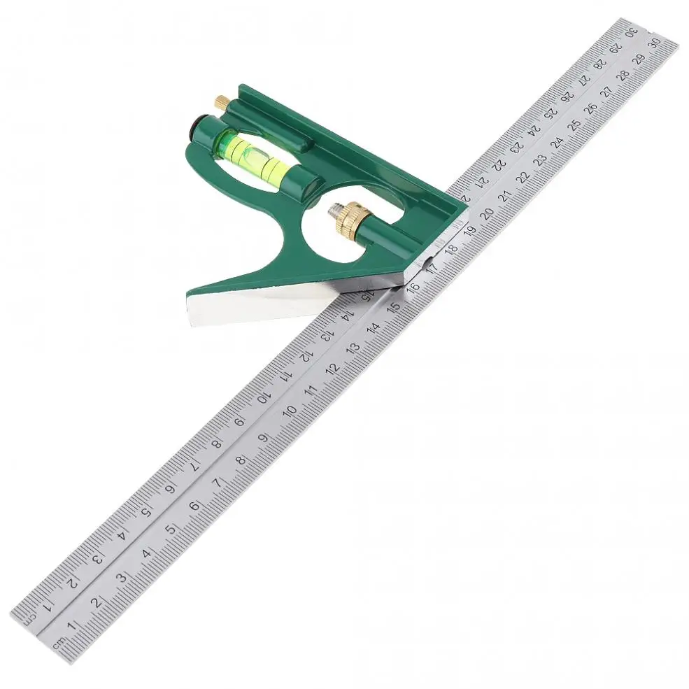 Imagem -06 - Régua Angular Quadrada com Combinação Ajustável com Nível de Bolha Calibre Multifuncional Ferramentas de Medição 45 90 Graus 12 Polegada 300 mm
