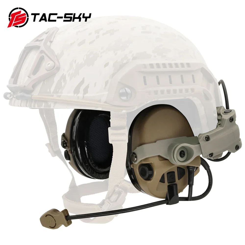 

TS TAC-SKY Tactical Headset ARC Rail Adapter Bracket Sordin Headset Silicone Earmuffs Version for Outdoor Hunting Airsoft Sport