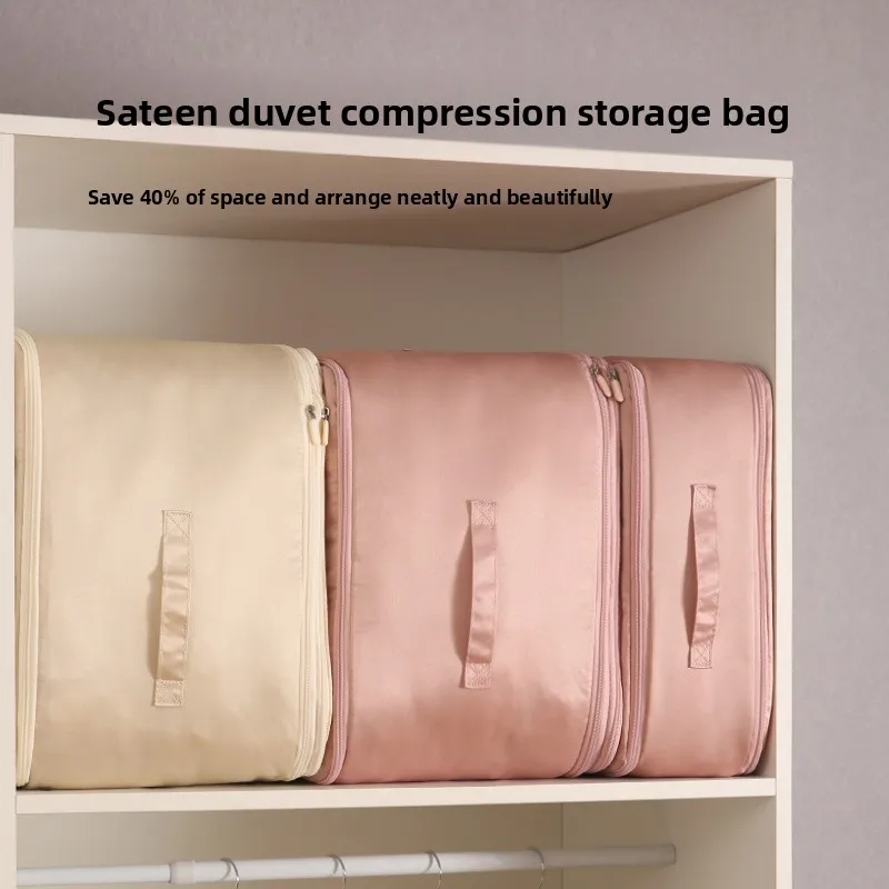 Kompressionsbeutel zur Aufbewahrung von Quilt-Daunenjacken, spezielle Aufbewahrungstasche für Steppdecken aus Seidenbaumwolle