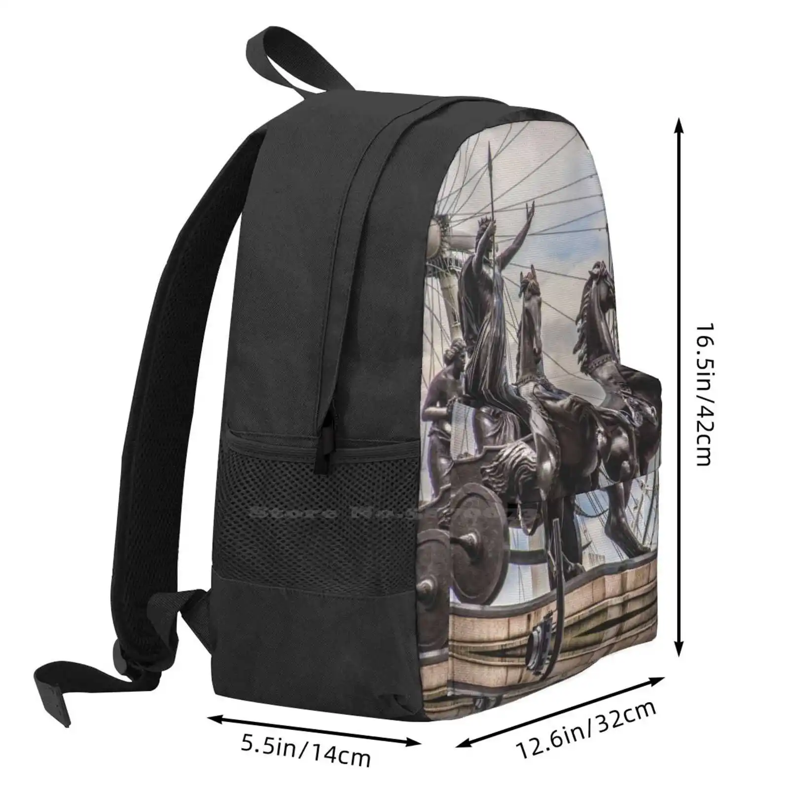 159 statue of boadicea and Her daughters in London School Storage BAG Student's BACKPACK London boadicea Boudicca