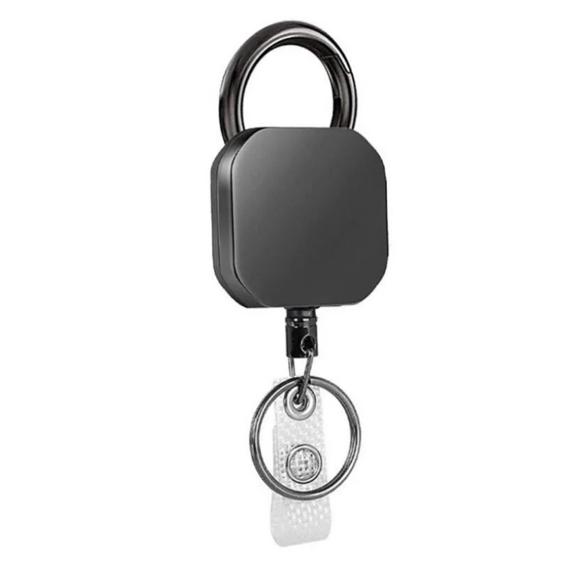 Diebstahlsicherer und leicht ausziehbarer Schlüsselanhänger mit Schnalle, Gürtelclip und quadratischem Design – Auto-Schlüsselanhänger-Zubehör