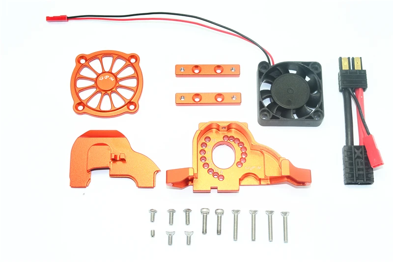 حامل محرك ألومنيوم GPM + غطاء علبة تروس علوي مع مروحة تبريد لـ 1/10 TRX4 DEFENDER TRAIL CRAWLER-82056-4