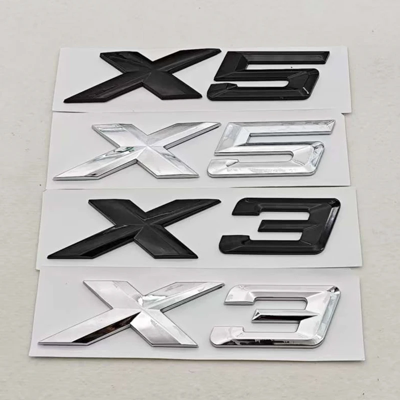 

NEW 3D ABS Car Styling Logo X3 X5 Rear Trunk Badge Sticker Emblem Decals For BMW X3 X5 Auto Tail Accessories