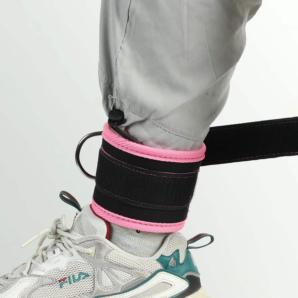 Fitness-Knöchelriemen, verstellbare D-Ring-Stützmanschetten, Fitnessstudio, Beinübungen, Training, Workouts, Sport, Fit, Schutz, Sicherheitsabduktoren – Detail 8