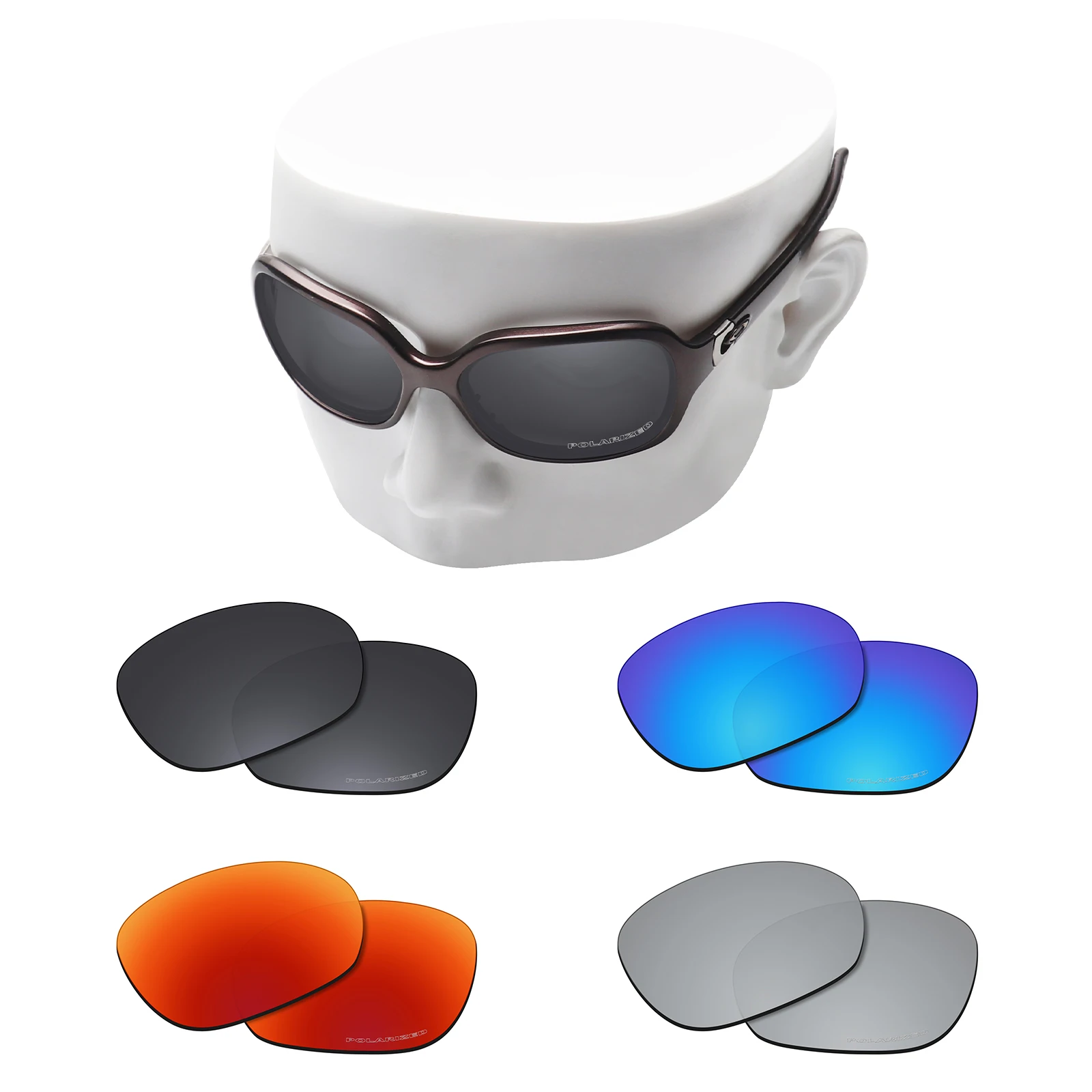 OOWLIT Anti-Scratch Polarized Replacement Lenses for Oakley Pulse OO9198 61mm Sunglasses - Multi Color