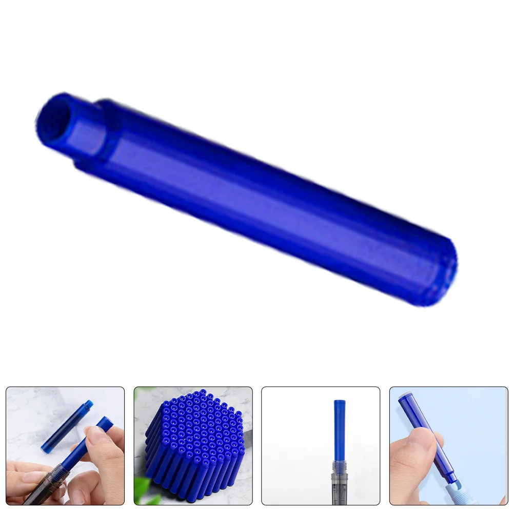 

100 шт. стержни с чернилами для перьевых ручек, термостираемые, сменные, быстросохнущие, гладкие, для письма, совместимые с ручками для каллиграфии 3,4 мм