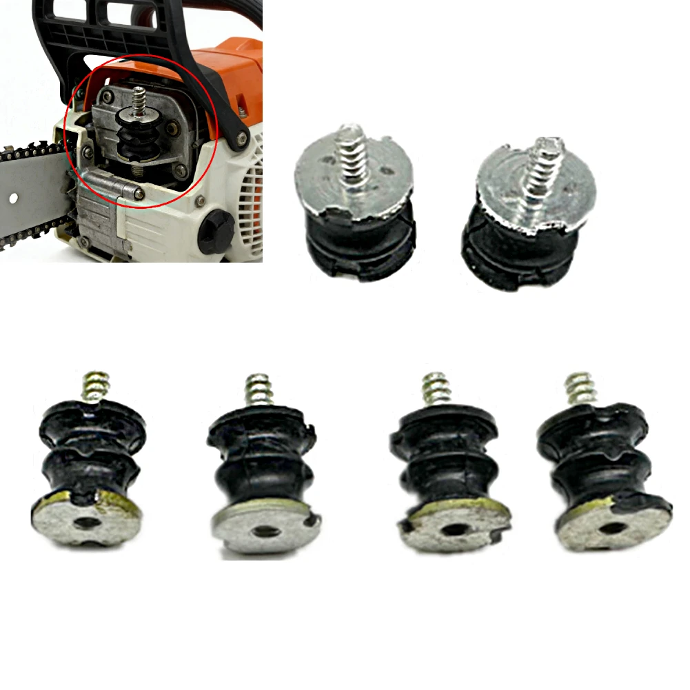 6Pcs Shock Absorber Chainsaw Accessories 61 66 266 268 272xp 272s 272 K Screw Buffer Chain Saw Anti-Vibration Rubber Buffers