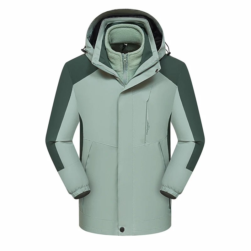 

Men's and Women's Hooded Cotton Jacket Two-piece Waterproof Windproof Mountaineering Suit Unisex Running Hiking Riding Jackets
