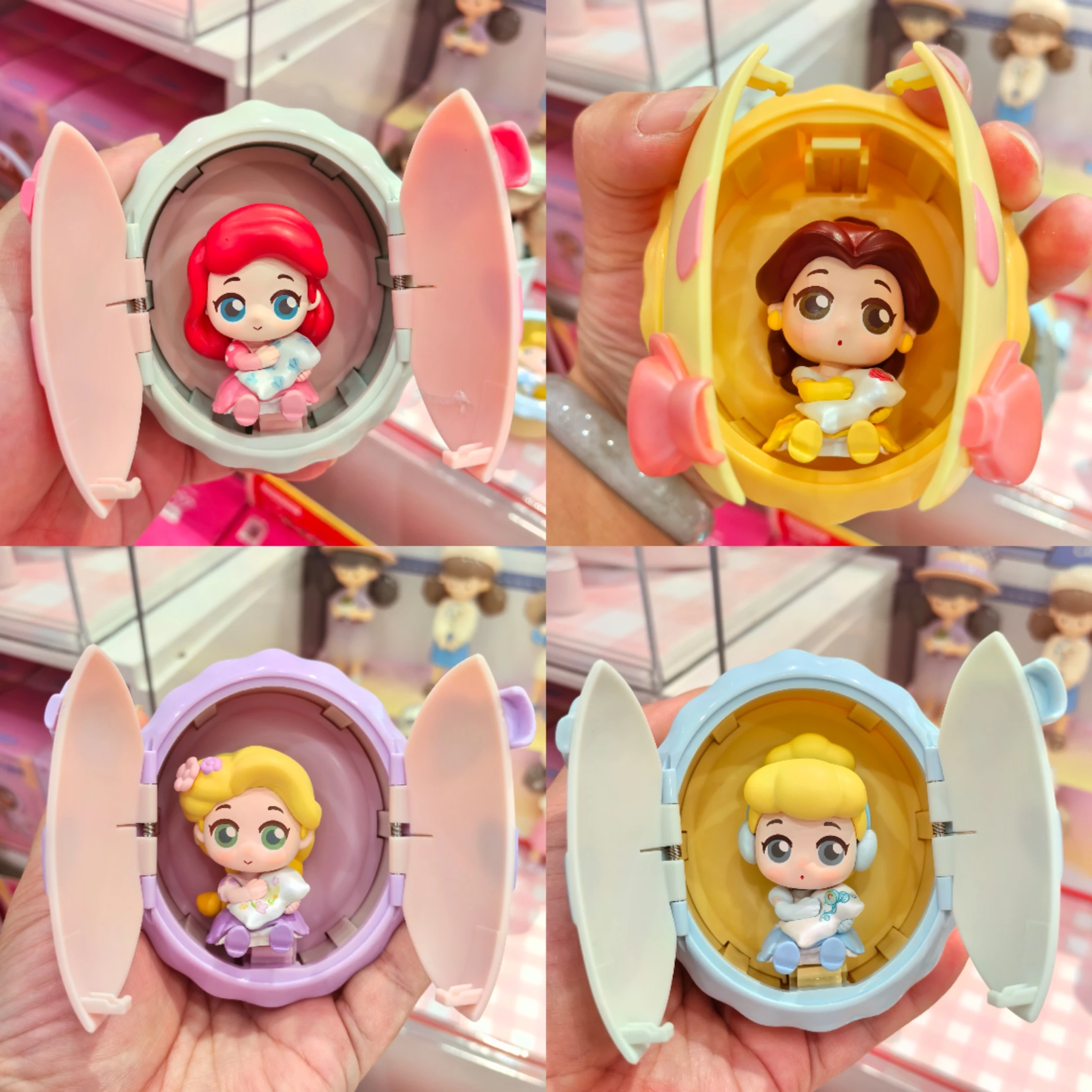 Genuine Miniso Disney Princess Series Peripheral Sleepy Baby Blind Box Sleep Warehouse Ariel Bell Cinderella Surprise Blind Box