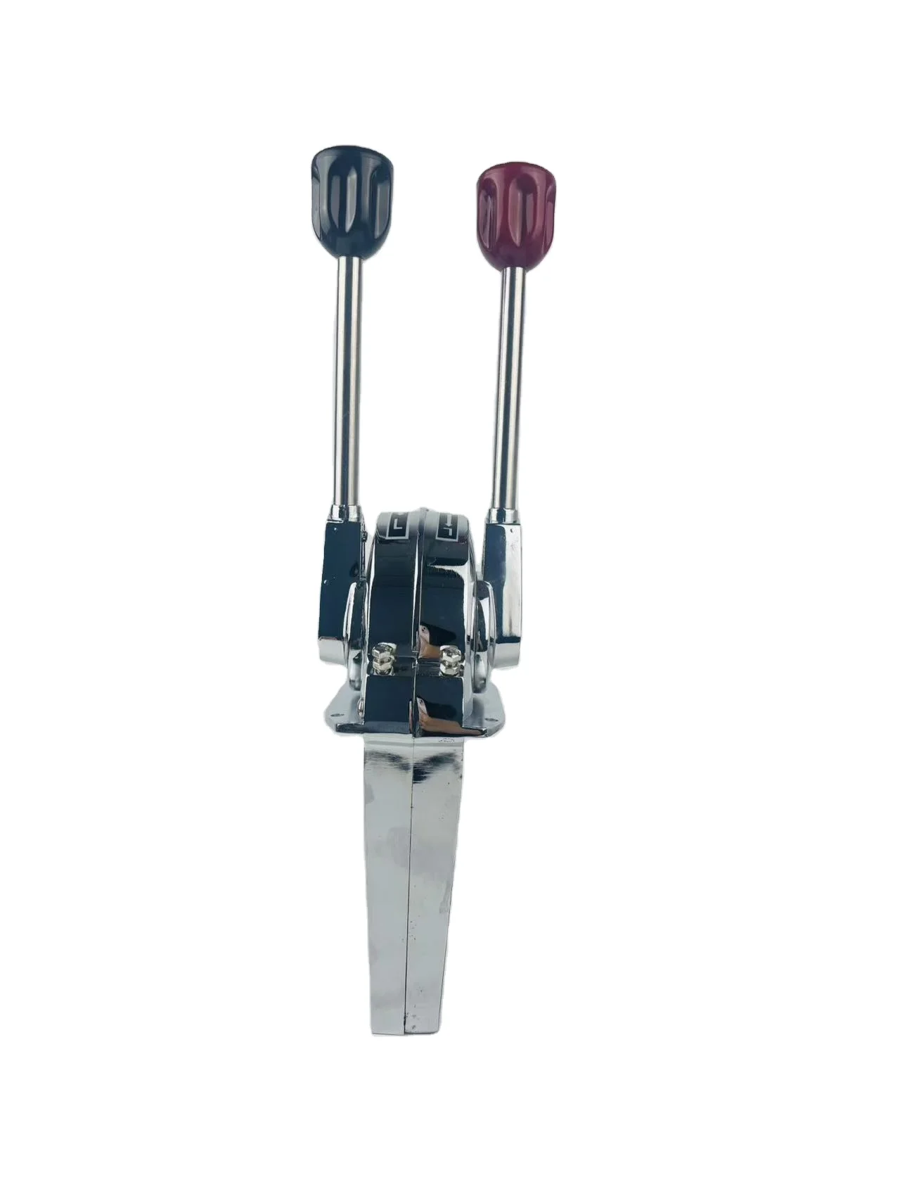 Desktop Twin Lever Marine Control Lever Zinc Alloy  Outboard Engine Throttle Control Head Small Desktop Boat Remote Controller