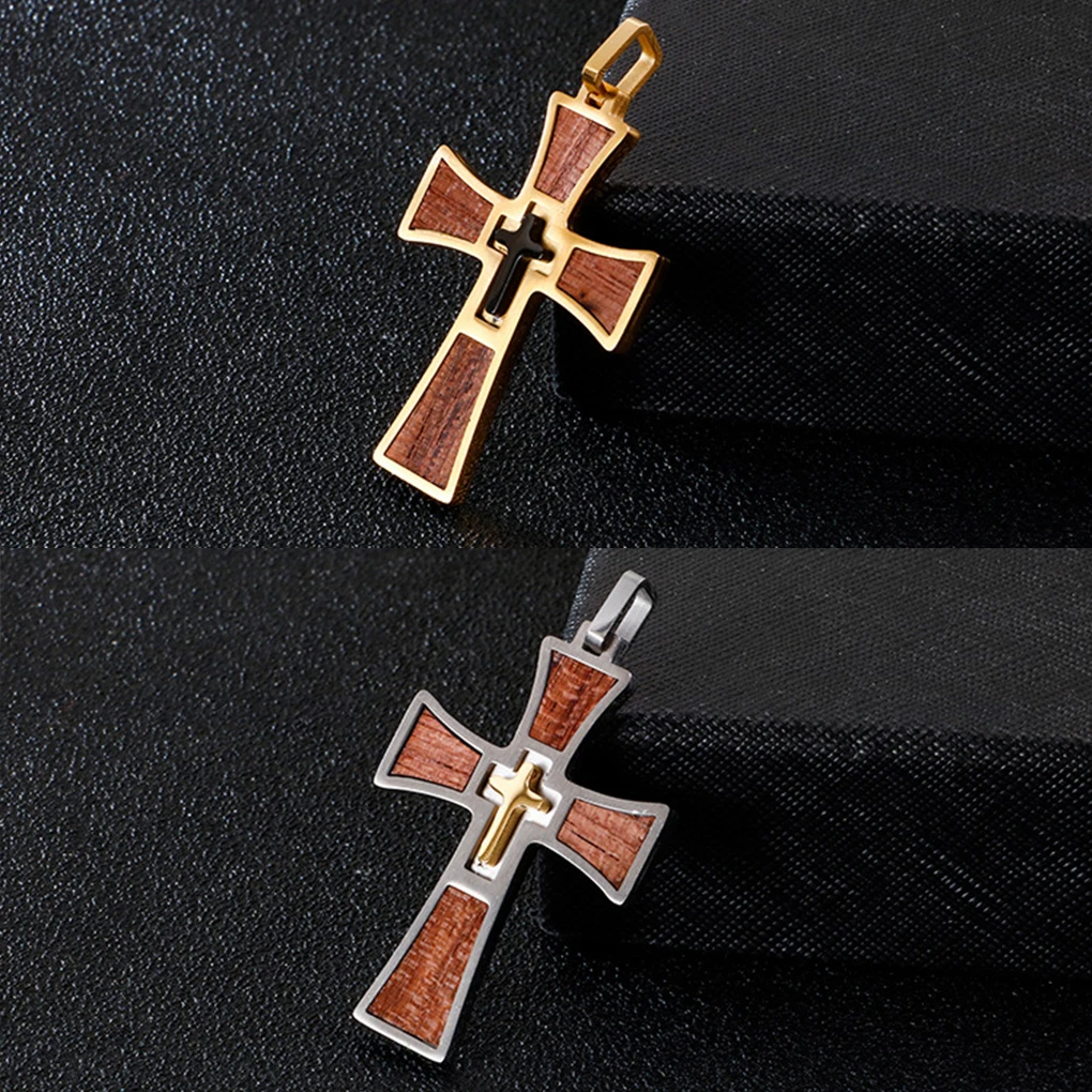 Pendant Stainless Steel Multi-Layer Pendants Minimalist Faith Chain Accessories Long-Lasting Men Leisure Casual Christmas