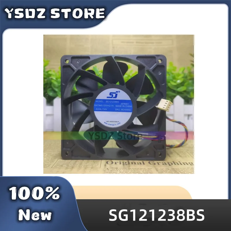 100% New SJ SG121238BS 12038 12V 2.7A 12cm 120*120*38MM Double Ball Bearing /Cooling Fan in stock Fast Shipping