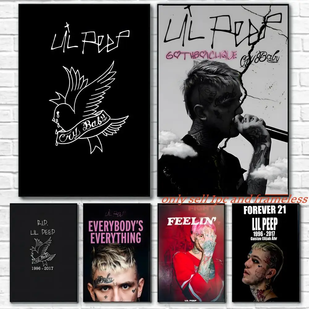 Lil Peep Diamonds Singer Album Poster Painting with prints Home bedroom living room decoration gift