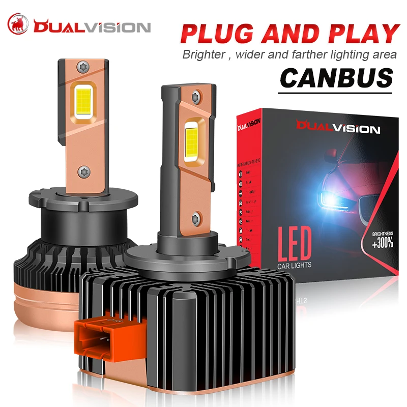 

D1S D3S Светодиодные фары Canbus D Series Лампы HID High Power D2S D4S D5S D8S Дальний ближний свет D1R D3R Двусторонние чипы Автоматическая лампа 6000K