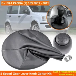 Gear Shift Knob Lever Shifter Gaiter Boot Cover Collar For FIAT PANDA (2) 169 2003 - 2011 5 Speed Gear Lever Knob Gaiter Kit