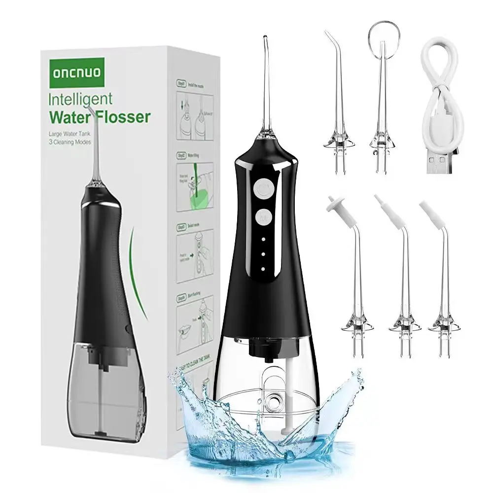 Oral Irrigator Wireless Electric Interdental Cleaner For Teeth Gums Dental Care 3 Modes 5 Replacement Nozzles USB Rechargeable S