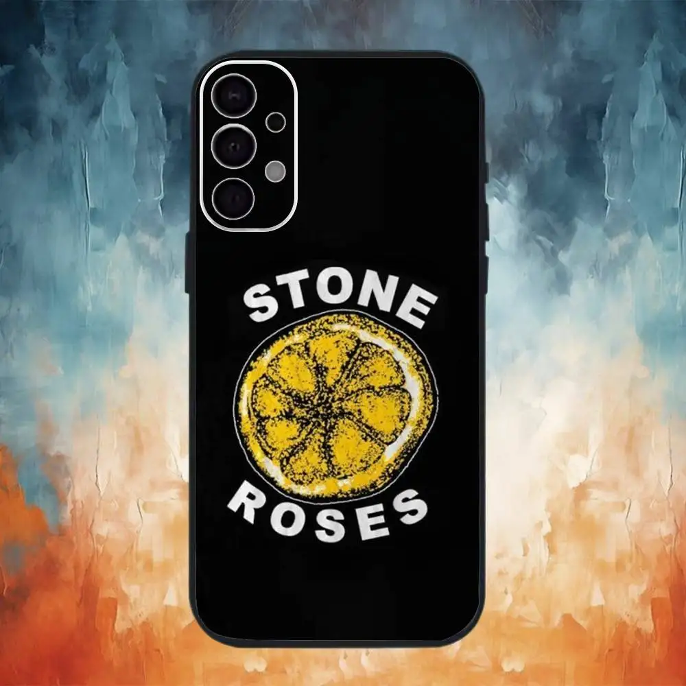 Band The S-Stone R-Roses Phone Case For Samsung S25,S24,S21,S22,S23,S30,Ultra,S20,Plus,Fe,Note,10,9,5G Black Cover