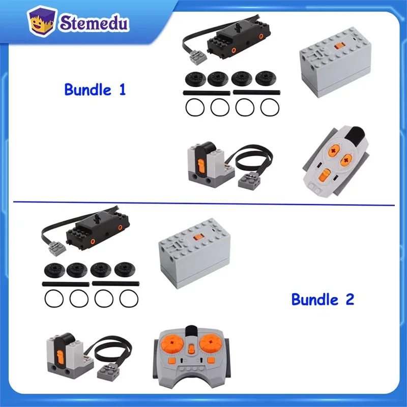 Power Function Parts Train Track Motor Infrared Speed Remote Controller Receiver Battery Box Building Blocks for Legoeds DIY Toy