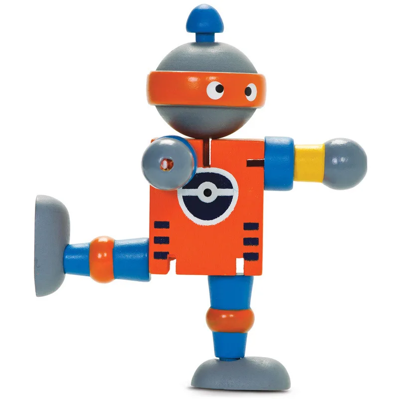 Trasformazione in legno per bambini blocchi elastici per Robot regali creativi per bambini giocattoli educativi fatti a mano per l'apprendimento dei bambini