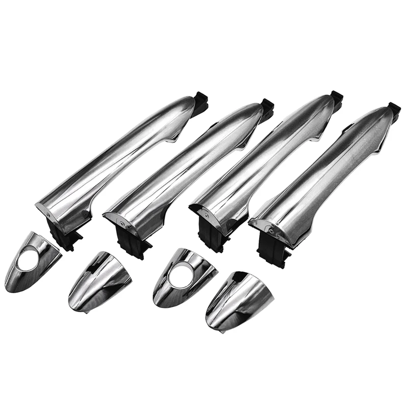 4Pcs Front Rear Outside Left & Right Chrome Door Handle For Kia Picanto 2011-16 836511Y000 836611Y000