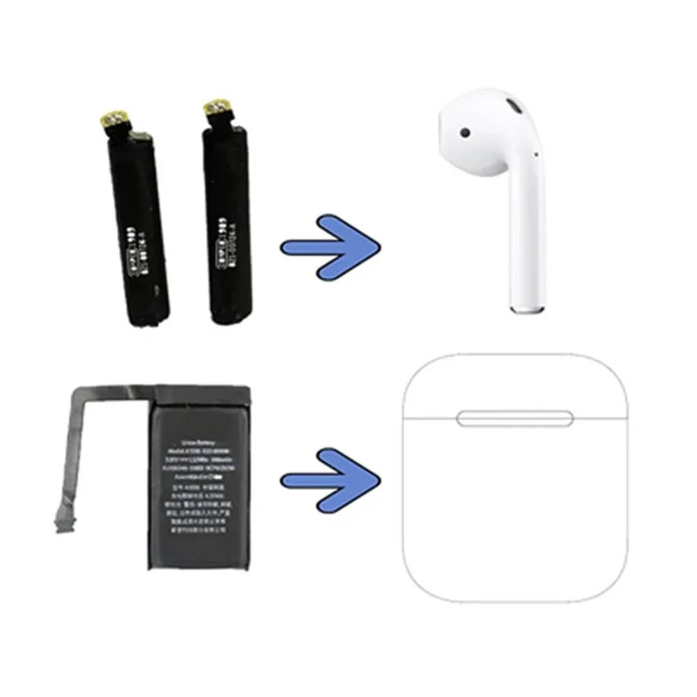 Battery For airpods 1st 2nd 3nd A1604 A1602 A1938 A1523 A1596 A1722 A2032 A2031 air pods Pro 1 2 3 Wireless Headset Charging Box