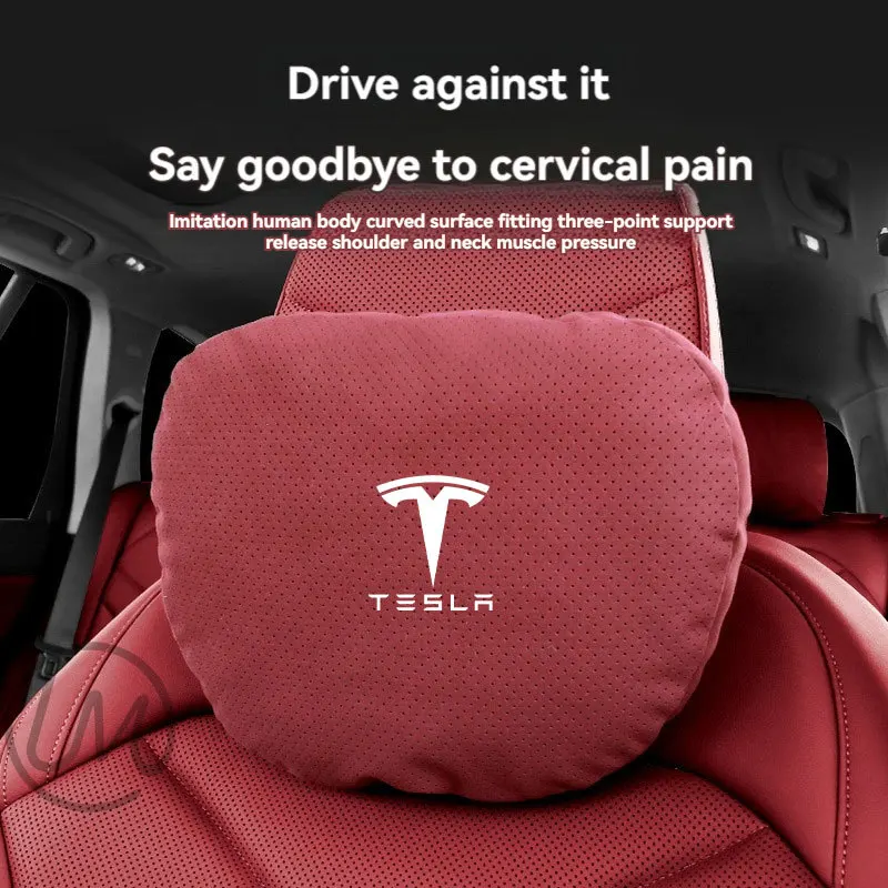 For Tesla Model 3 Y S Model X Car S Class Headrest Neck Support Seat Neck Pillow Automobile Tesla Car Pillow Neck Rest Cushion view 3