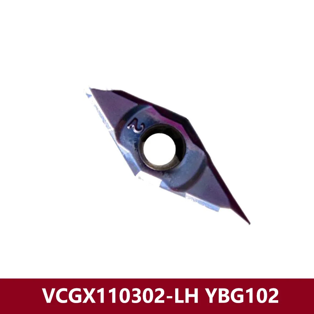 VCGX220-LH Turning Tools Original VCGX110302-LH YBG202 Carbide Inserts VCGX 110302 LH CNC Lathe Cutter VCGX1103 Machine VCGX11