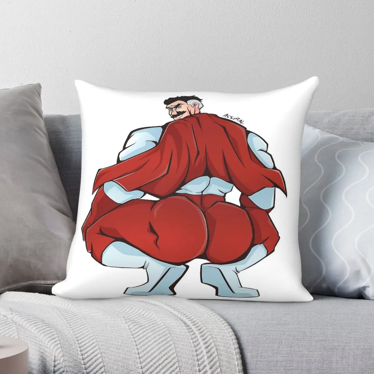 Invincible Omni-Man Square Pillowcase Polyester Linen Velvet Printed Zip Decor Pillow Case Home Cushion Cover 18