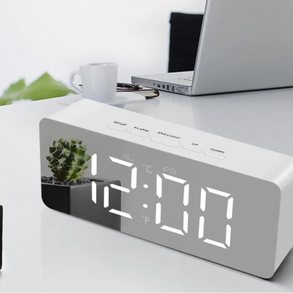 Digital Alarm Clock Table Electronic Alarm Clock with Time NEW LED Lamp Bedroom Bedside Clock Table Desk Lamp Table Decoration