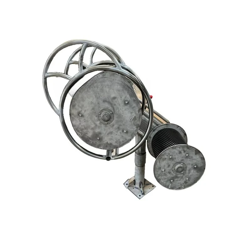 Medium-sized two-wheel inclined hydraulic fishing net conveyor customized for fishing boats
