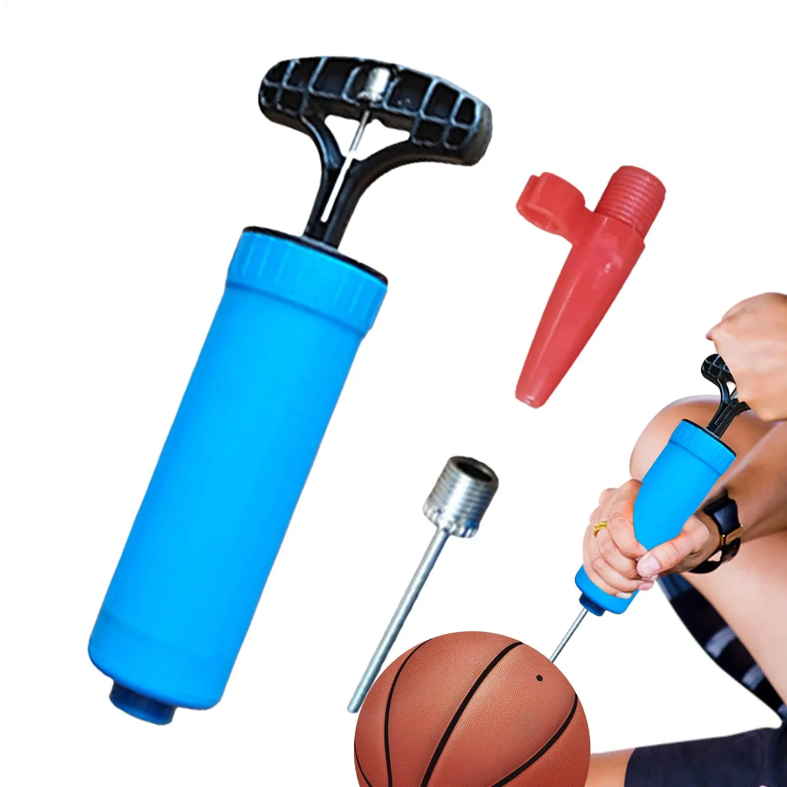 Basketball Air Pump Manual Inflator Sports Balls Air Pump Handheld Fast Inflation Accessories for Balloons Volleyball Football