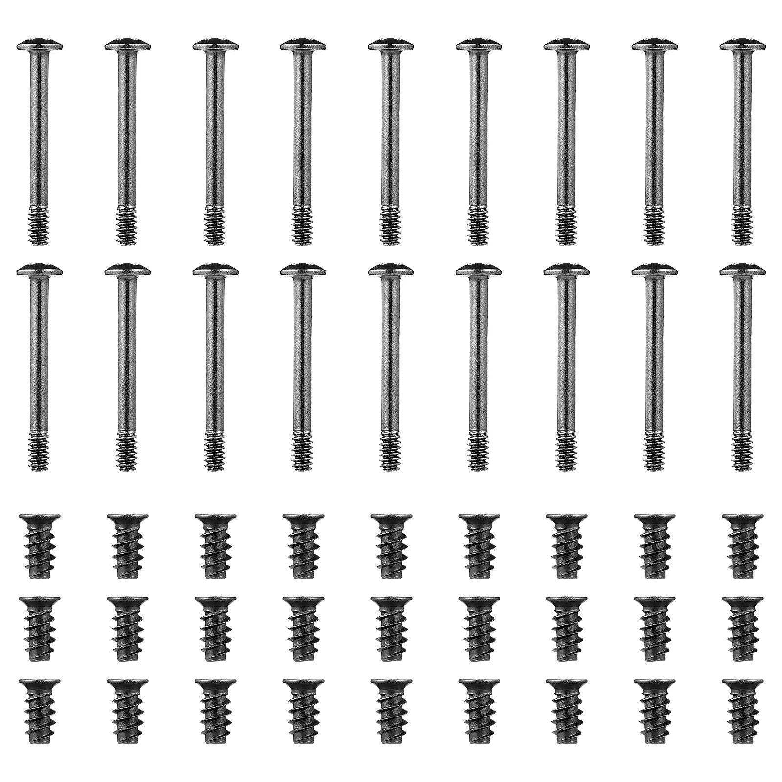 60 Pcs Computer Accessories Chassis Fan Screws for Cooling Case Carbon Steel Black