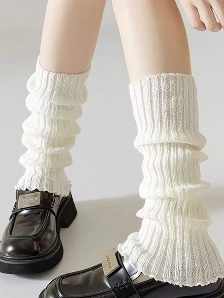 

Весенние гетры в стиле Лолиты 2025 года, женские вязаные теплые носки, женские теплые женские осенние вязаные крючком носки с кучей, манжеты для ботинок