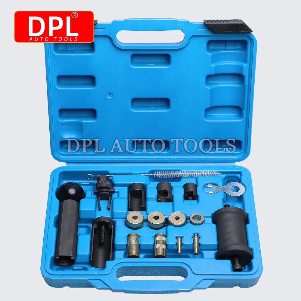 18-teiliges Injektor-Auszieher- und Einbauwerkzeug-Set für VAG Audi VW Seat Skoda 1.4 1.6 1.8 2.0 V6 V8 FSI Benzin SK1200