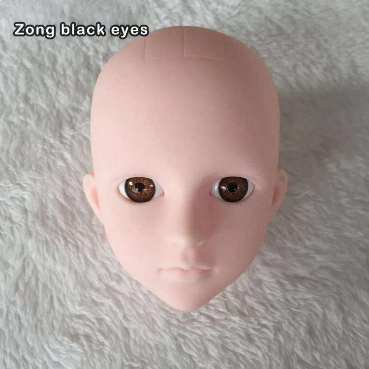 4 Distraction Doll 3D Eye Flat Head No Makeup Bald Head BJD SD Makeup Head for 1/4 Doll