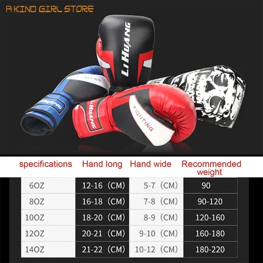 Kick Boxing Gloves for Men Women PU Karate Muay Thai Guantes De Boxeo Free Fight Sanda Training Adults Kids Equipment