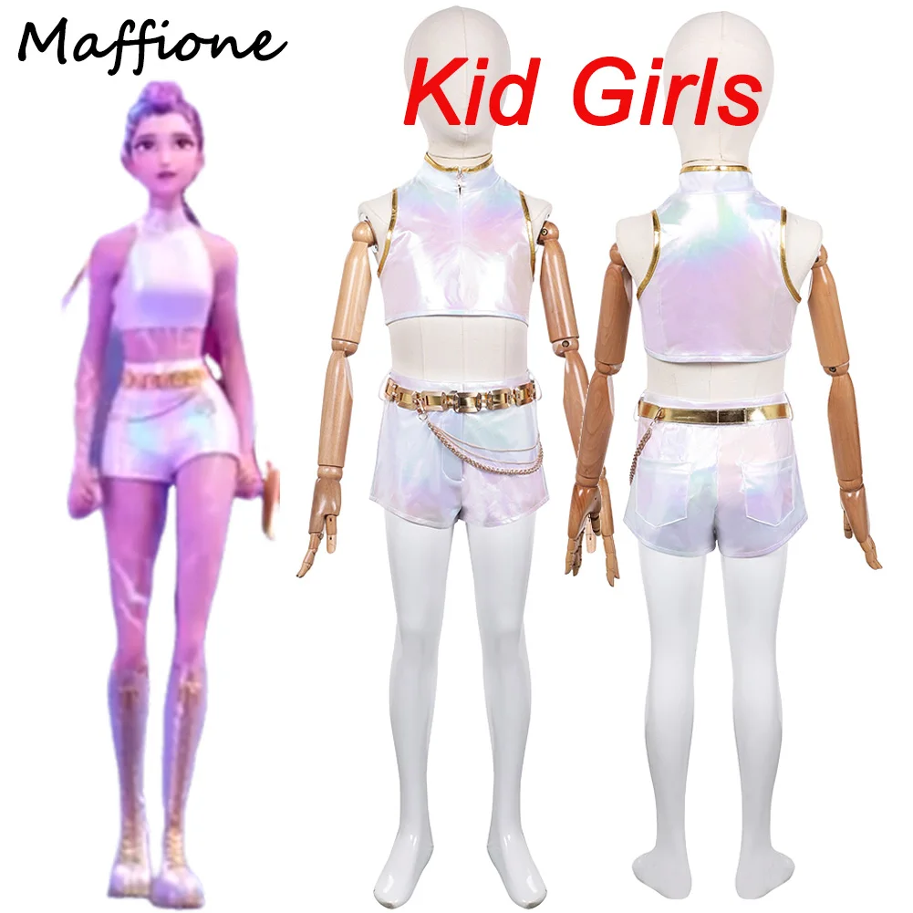 

Детский костюм для косплея «Охотник на демонов» KPop Rumi, костюм «Белый Глод», маскарадный костюм для маленьких детей, фантазийная одежда, костюм на Хэллоуин