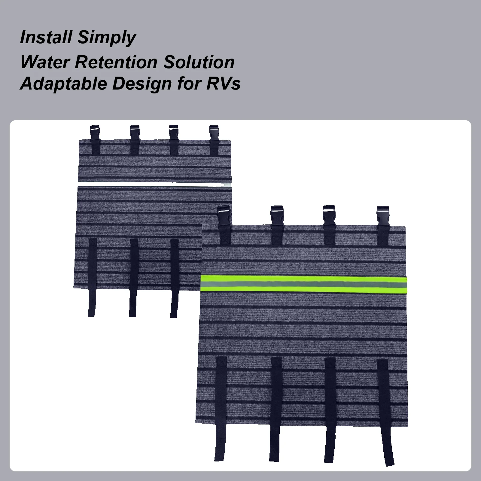 

Коврик для ступеней на колесах, сменный регулируемый сменный коврик со светоотражающей полосой, водонепроницаемый защитный коврик для дома на колесах