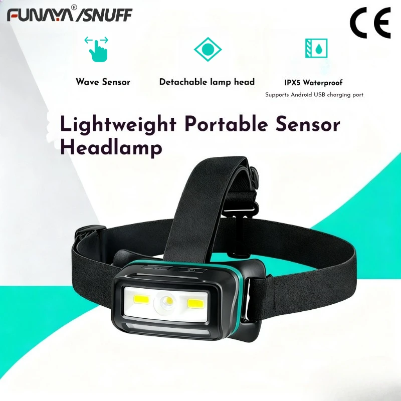 FUNAYA Headlamp 2025 موديل جديد: فائق السطوع، عمر بطارية طويل، إضاءة مثبتة على الرأس متخصصة في الصيد الليلي في الهواء الطلق