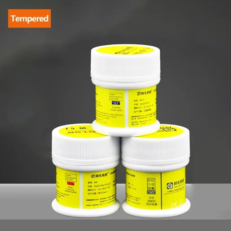 AMAOE Solder Paste 138/183/217 50g Low Temperature M9/M10/M11 Sn42Bi58 Tin Paste Flux For Mobile Phones PCB BGA SMD Repair Tools