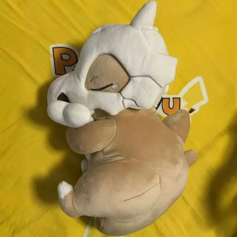 

32cm Anime Sleeping Cubone Plush Toy Dinosaur Head Mask Soft Pillow Room Decorative Seat Cushion Cute Companion Comfort Doll