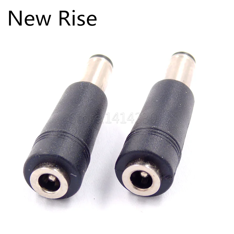 1PC DC Power Adapter Connector Plug DC Conversion Head Jack Female 4.0x1.7mm Turn Plug Male 5.5x2.1mm Black 4.0*1.7mm to 5.5*2.5